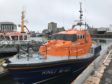 The Misses Robertson of Kintail lifeboat sits in Peterhead harbour