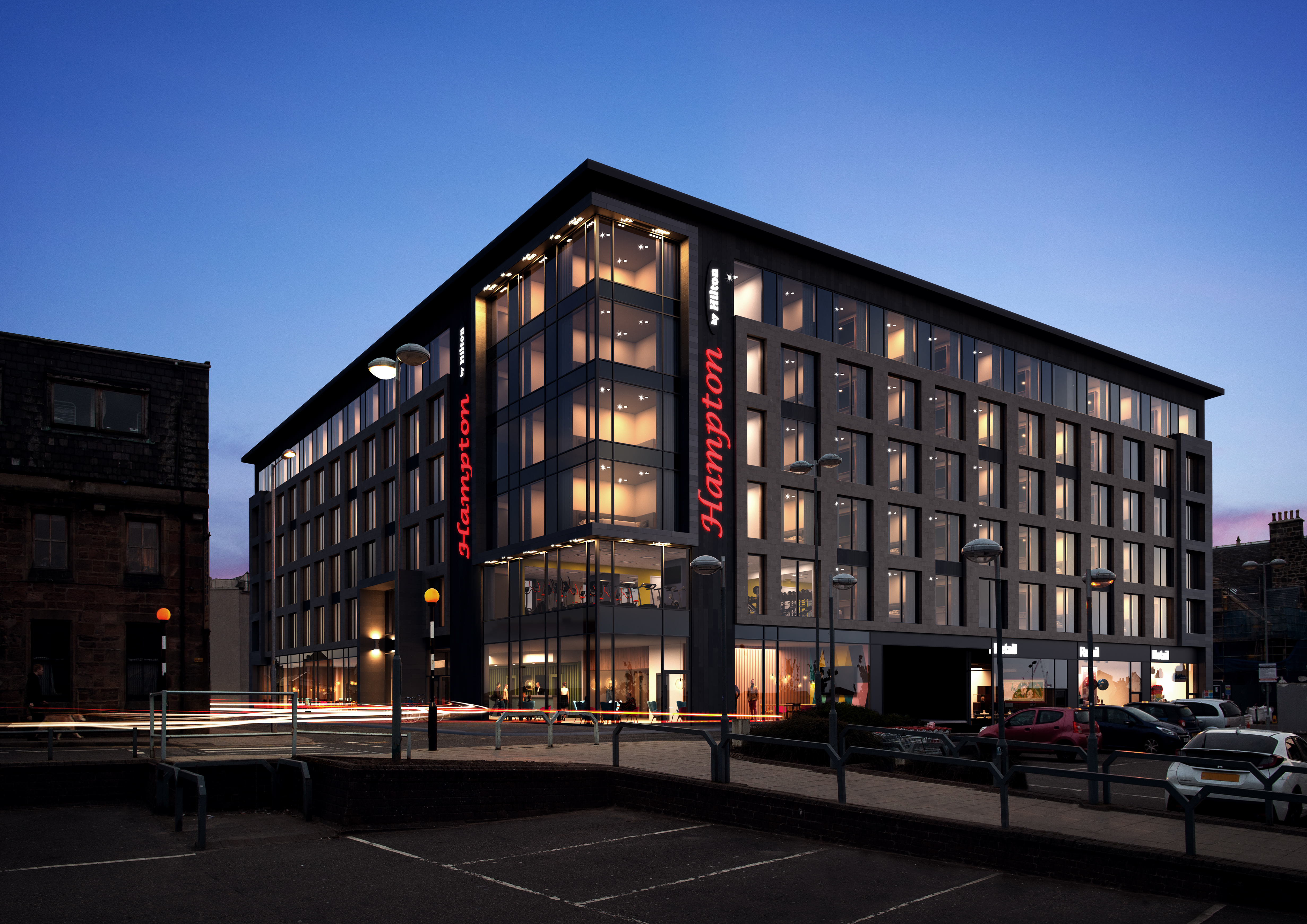 Computer generated image of the new hotel proposed for Rose Street Inverness