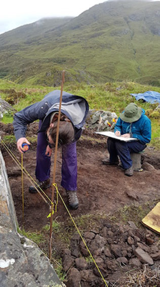 Archaeologists working at Glenshiel, near Kyle of Lochalsh in the Highlands