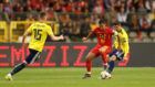 Belgium's Eden Hazard (centre) in action with Scotland's Scott McTominay (left) and Kenny McLean.