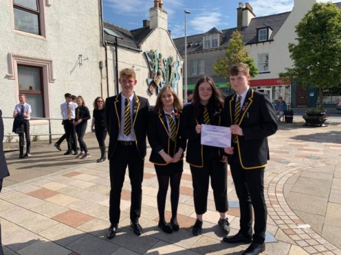 Calum Maclennan (Vice Boy); Naomi Macphail (Vice Girl); Johanna McCarthy (Head Girl); Daniel Macdonald (Head Boy)