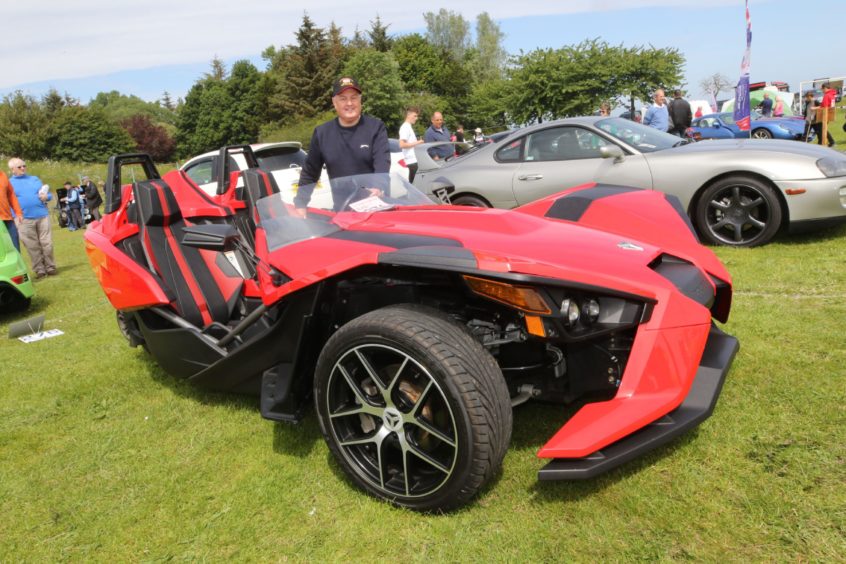 Eian Sutherland from Thurso with his Polaris Slingshot.