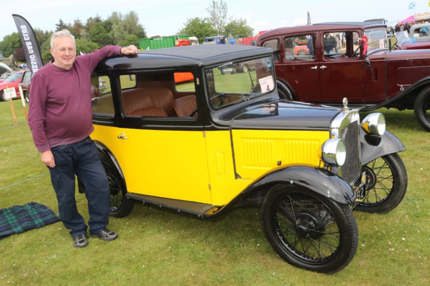 Ronnie MacKinnon from Skye with his 1932 Austin 7 RP Saloon.