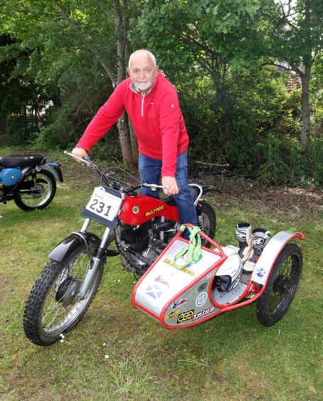 Sammy Robertson from Tain with his 1969 Bultaco 250 Trials Sidecar