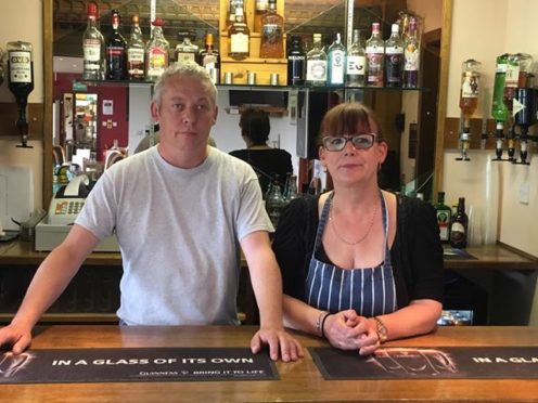 Thomas McConnell and Lynda Mackintosh at The Links cafe