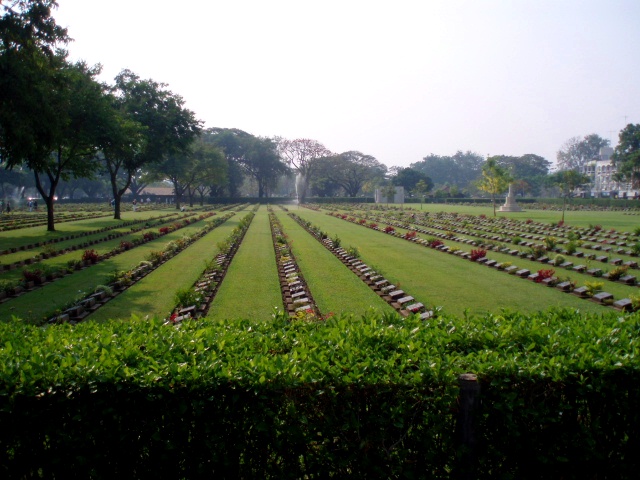 A war graves cemetery. Hundreds of Scottish troops perished in the Far East during the Second World War.