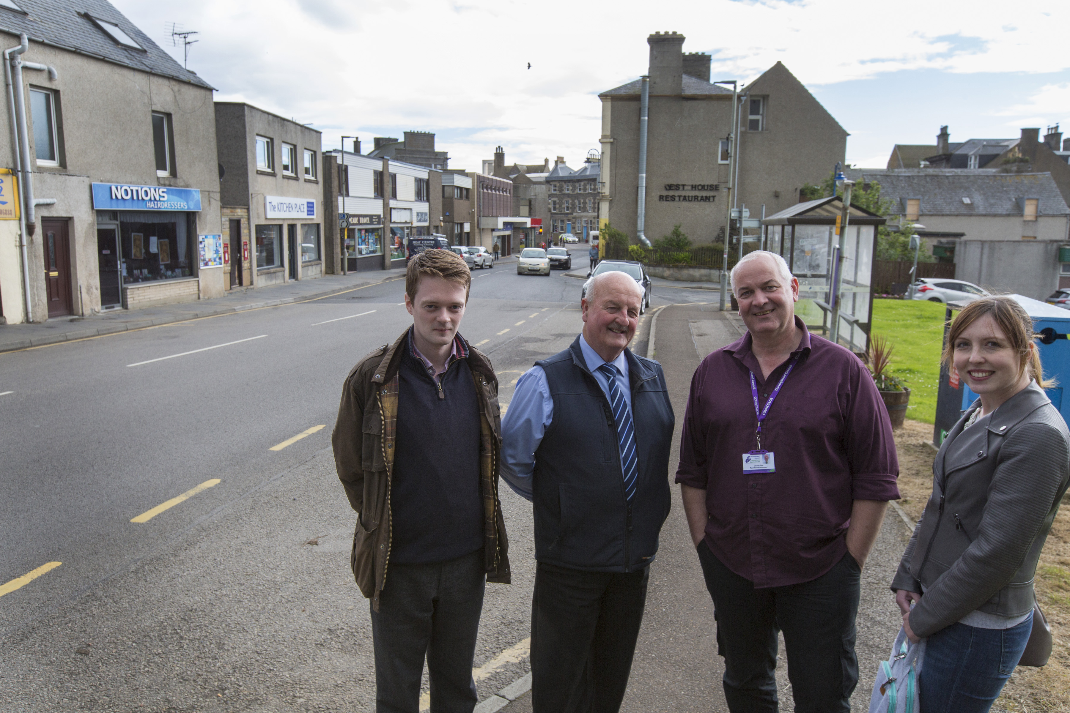 Highland councillors, from left,  Andrew Sinclair, Willie Mackay, Raymond Bremner and Nicola Sinclair.