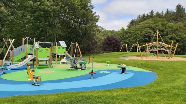 One of the pictures of the new playpark at Aden Country Park