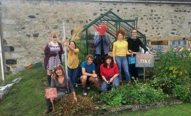 The Deveron Projects team working on the "Town is the Garden" project in Huntly