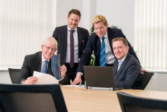 The formation of Fairfield Decom was announced last month. Managing director Graeme Fergusson is pictured centre-right.
