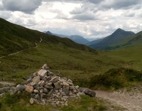 This Mamore mountainside shortly prior to the storm this afternoon.