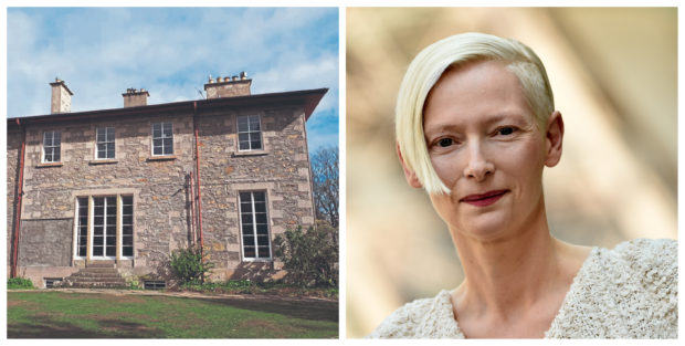 Drumduan school, left, and Tilda Swinton.