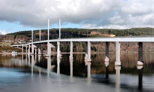 The Kessock Bridge in Inverness. Photograph by Sandy McCook