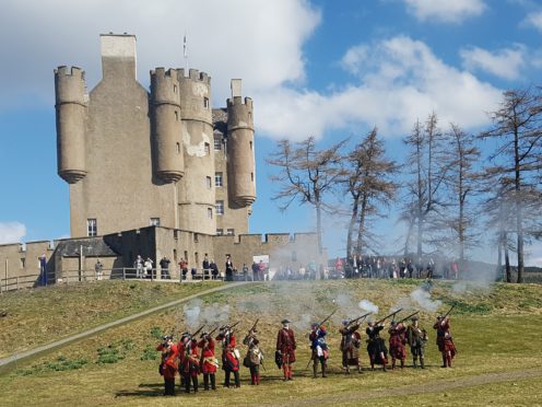Braemar Castle hosting a reenactment last year