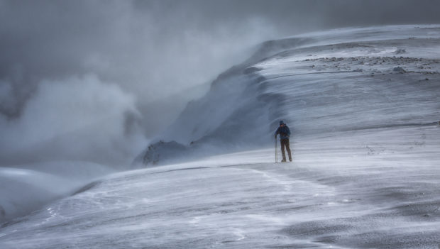 Winner Kevin Beck's image - Challenging conditions on Braeriach.