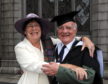 Bev Cochran with husband Hugh at the latter's graduation ceremony in 2008. 
          .