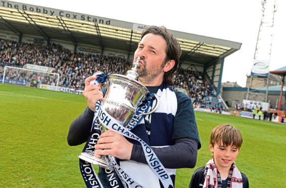 Paul Hartley  during his time in charge at Dundee.