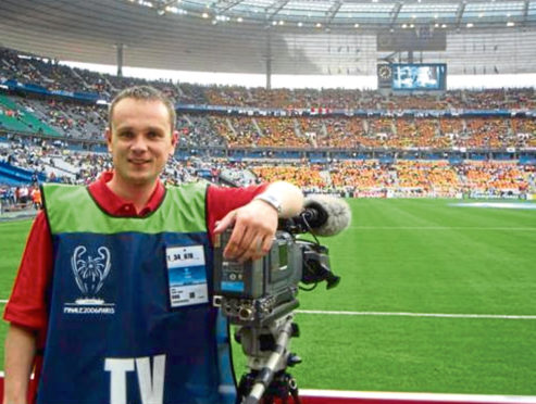AVC Immedia general manager Keith Robertson at the 2006 UEFA Champions League final between Arsenal and Barcelona in Paris.