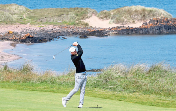 Austria's Bernd Wiesberger on the 4th hole during day two of the Aberdeen Standard Investments Scottish Open at The Renaissance Club, North Berwick.