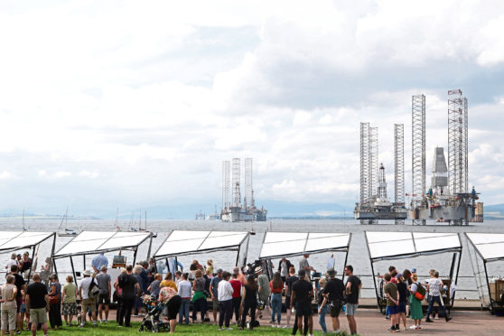 Cromarty, UK, 24 July 2019. Filming for a Sky Arts painting show. Credit: Andrew Smith