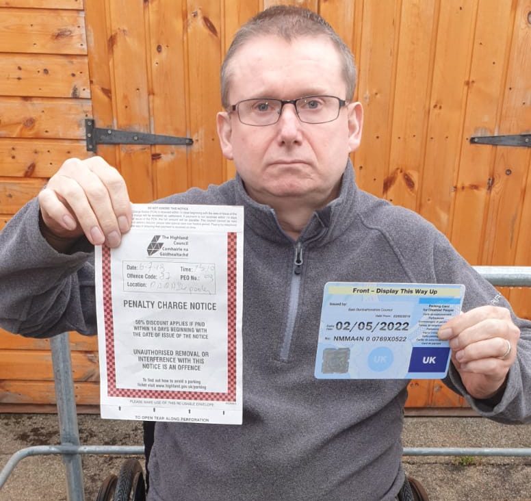 William Maclean who has short term memory loss was fined by Highland Council for not displaying his Blue Badge.