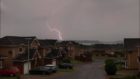 Lightning was visible from Culloden looking out onto the Moray Firth