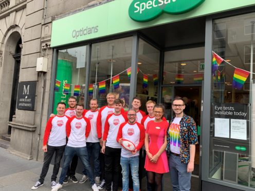 The Aberdeen Taexali squad outside Specsavers on Union Street, Aberdeen.