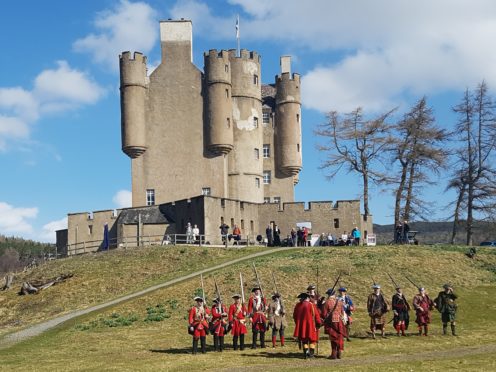 A re-enactment at the castle.