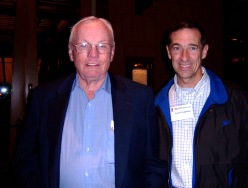 Brian Binnie, the first Scottish astronaut, with Neil Armstrong, first man on the moon.