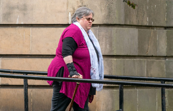 Carla Jayde Ross leaving Elgin Sheriff Court following her conviction.