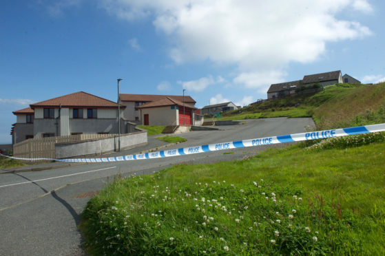 Scene of the death in Lerwick.