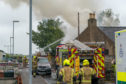 The scene of a major dwelling house fire in Elgin.