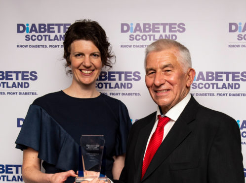 Dave Curry with Diabetes Scotland National Director, Angela Mitchell.