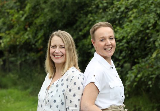 Fiona Lochhead (left) from Aberdeenshire who was helped through her cancer by lifelong friend Viv Wilson.
Picture Simon Price/Firstpix