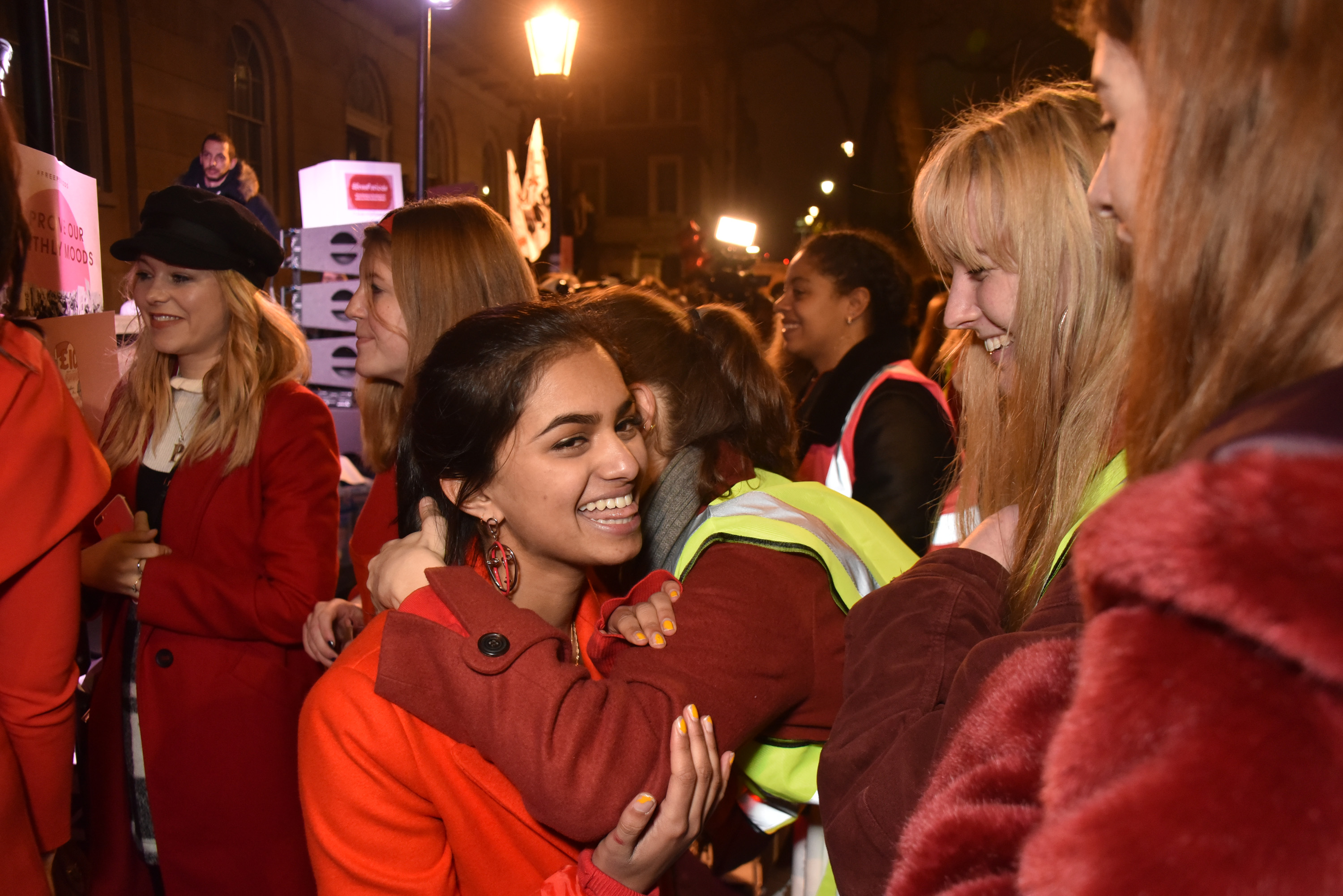 LONDON, ENGLAND - DECEMBER 20:  Amika George attends the #FreePeriods Protest at Richmond Terrace on December 20, 2017 in London, England.  (Photo by David M. Benett/Dave Benett/Getty Images)