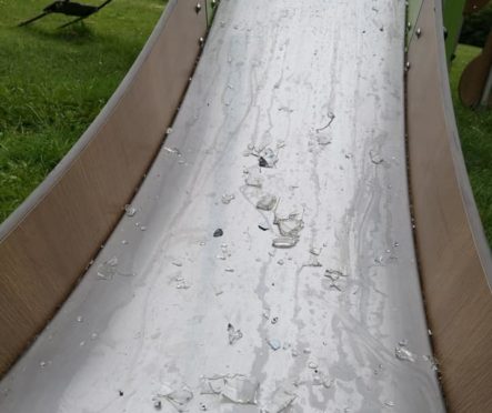 Glass found in the playpark near Cruickshank Crescent in Bucksburn