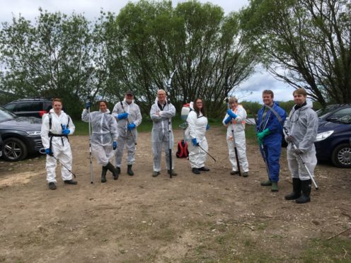 Group of volunteers at Spey Bay (c) Michelle Henley