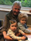 Author John Miles with his grandchildren Emily, two, and Samuel, two and a half.