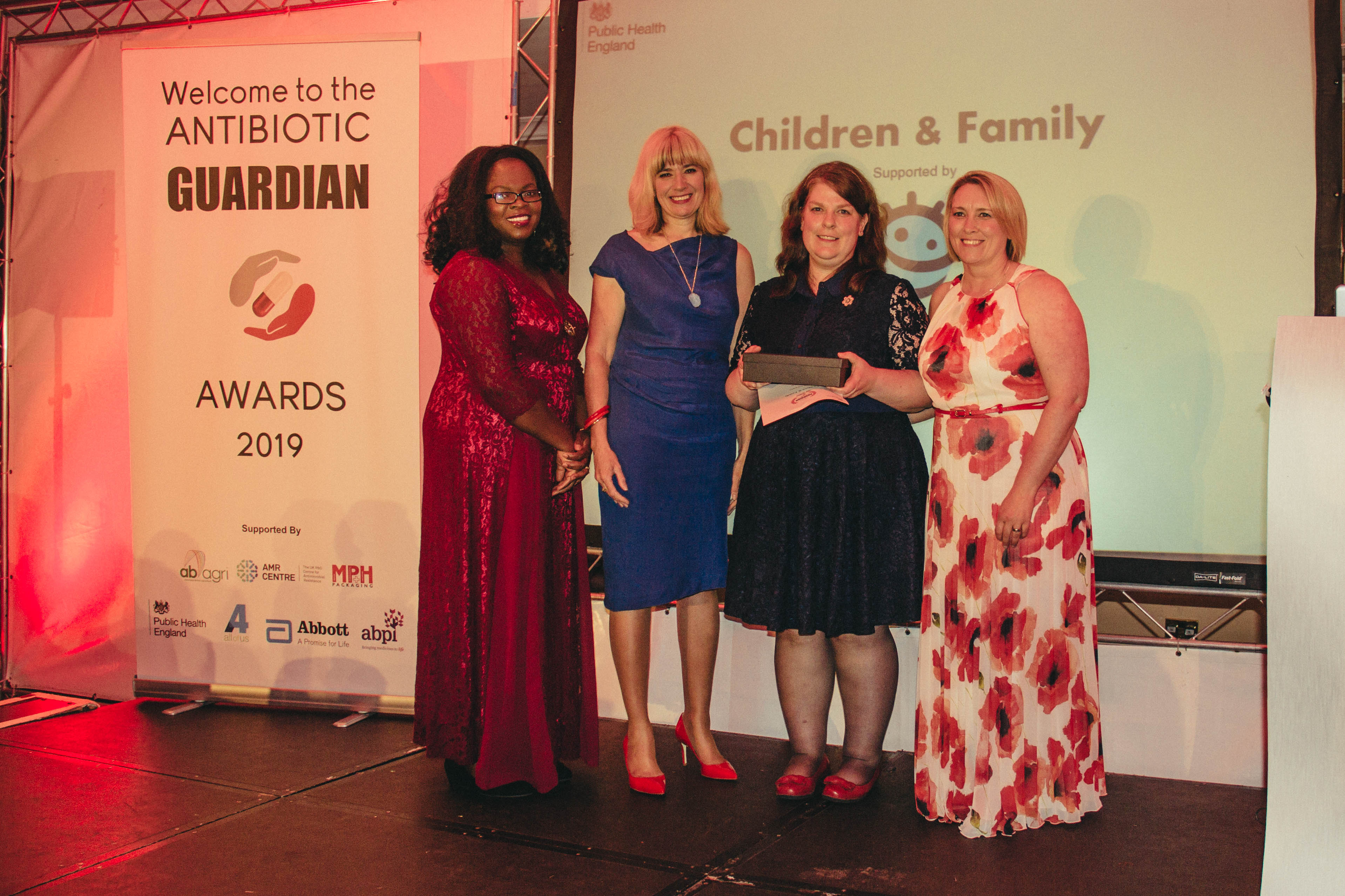 Catriona Innes (black dress) collected the award on behalf of the joint initiative at the event in Birmingham.