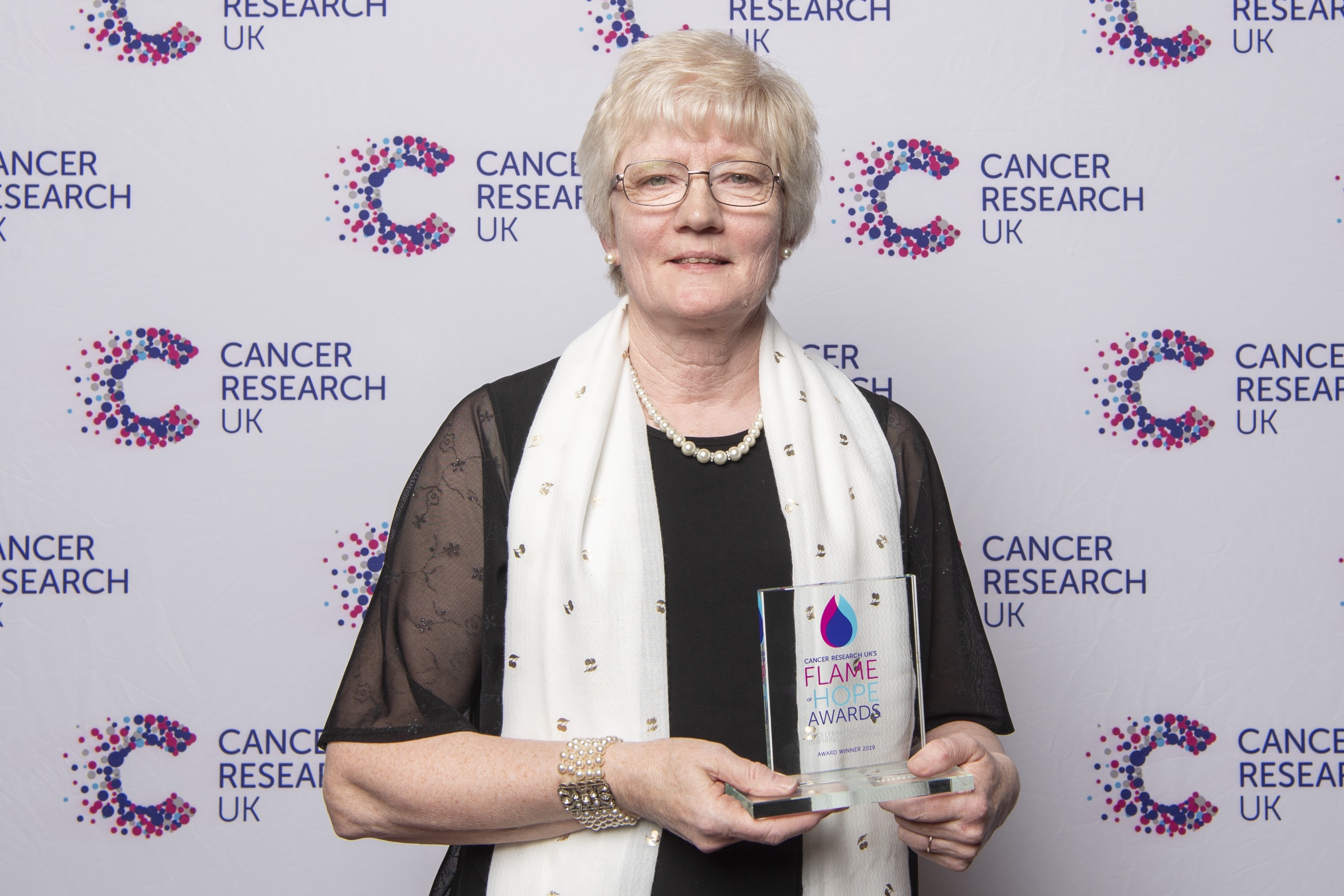 Nancy Collie at the Cancer Research UK's Flame of Hope awards 2019