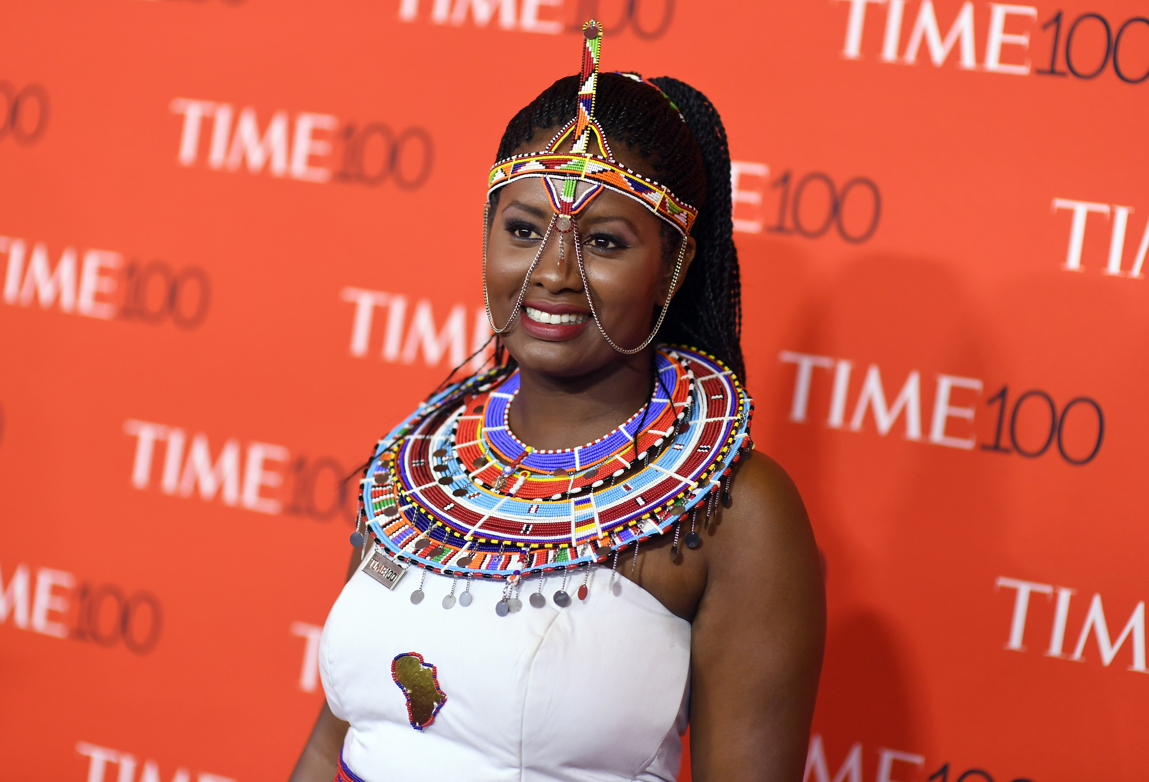TOPSHOT - Nice Nailantei Leng'ete attends the TIME 100 Gala celebrating its annual list of the 100 Most Influential People In The World at Frederick P. Rose Hall, Jazz at Lincoln Center on April 24, 2018 in New York City. (Photo by ANGELA WEISS / AFP)        (Photo credit should read ANGELA WEISS/AFP/Getty Images)