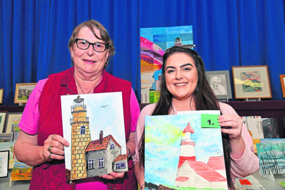 Ann O'Sullivan (L) and 13+ winner Kayleigh Bruce