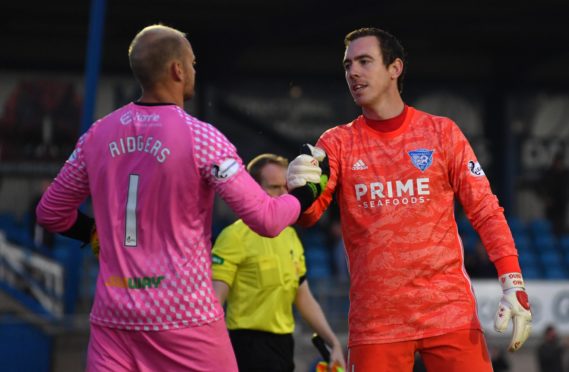 Mark Ridgers and Peterhead counterpart Greg Fleming both had to take penalties on Tuesday.