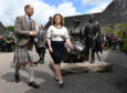 The Earl of Forfar arrives at Glenfiddich Distillery.