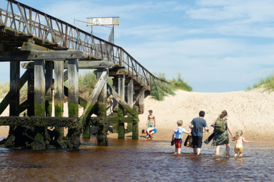 Pictures by JASON HEDGES    
Lossiemouth Bridge Closure.

Picture - Family MacDonald from Elgin cross the channel from East Beach.

Pictures by JASON HEDGES