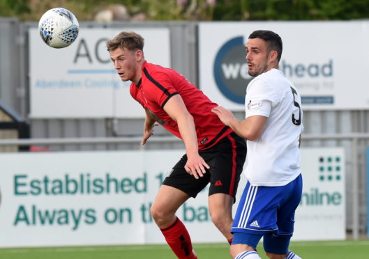 Cove Rangers defender Scott Ross (right).