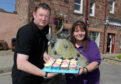 Mike and Samantha Rawlins with their cup cakes.  Picture by Kath Flannery
