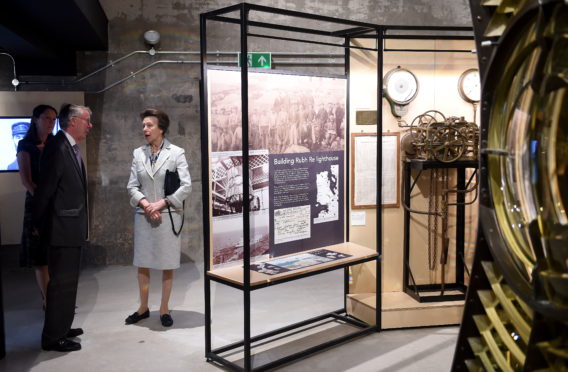 The Princess Royual tours the new Gairloch Museum before signing the visitors book and unveiling a plaque to open the facility.