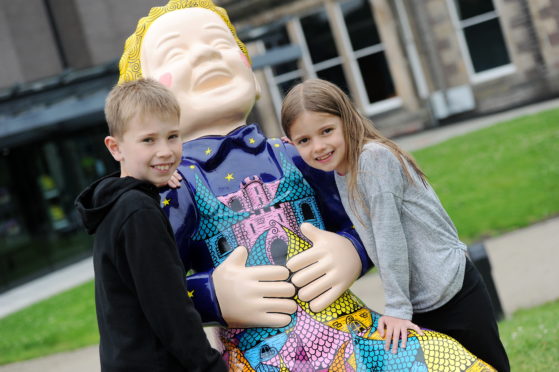 Oor Willie at Eden Court Theatre, Inverness.   On holiday in the highlands from Bridge of Don, Aberdeen, Ben (10) and Grace (7).