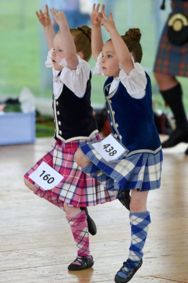 Highland dancers compete in the dancing competitions. Picture by Sandy McCook